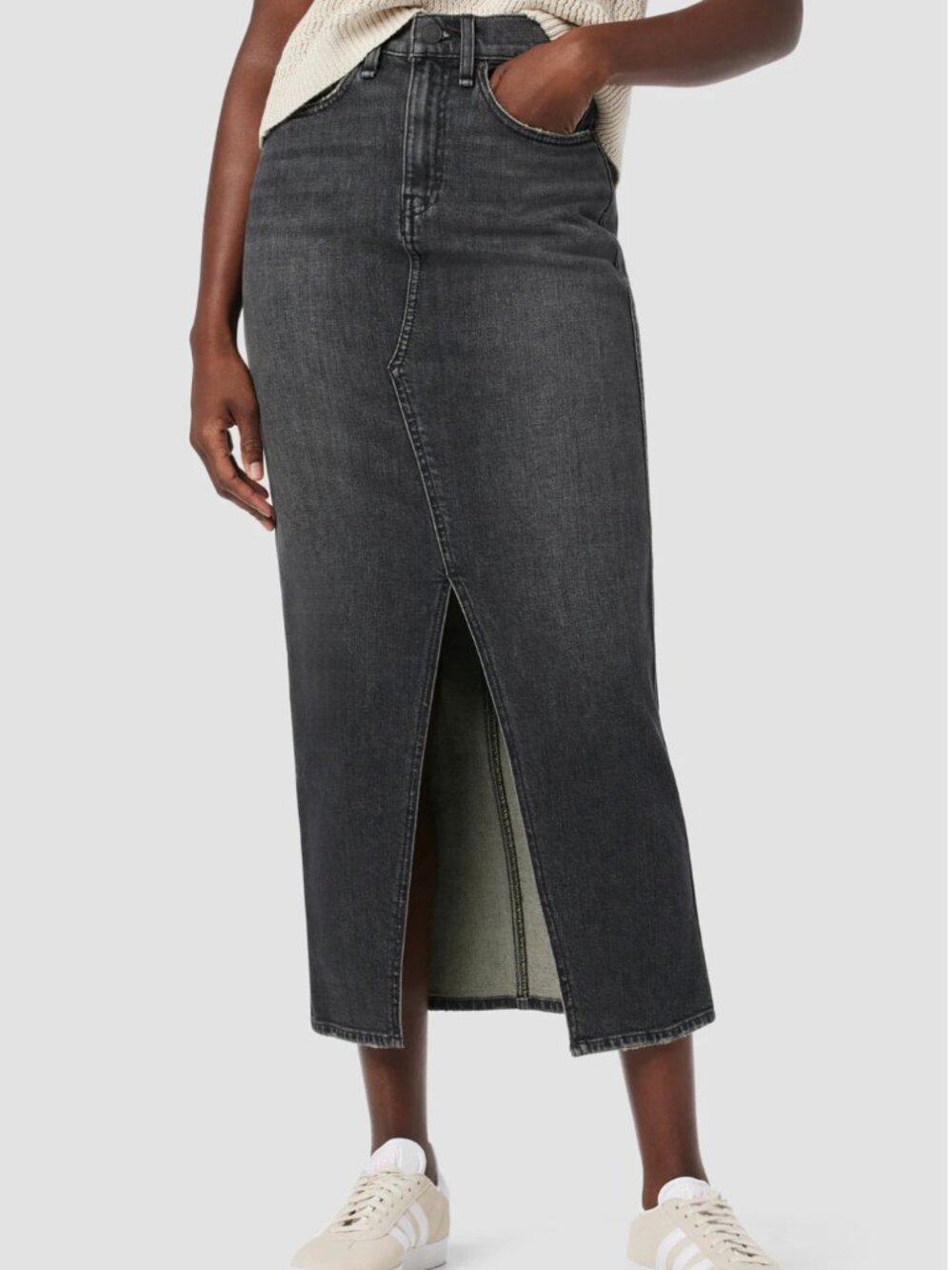 NWT Hudson Reconstructed Denim Skirt in Black Size 29 (Medium)